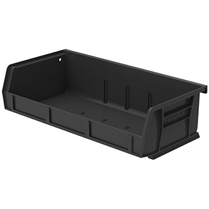 Akro-Mils 30232 AkroBins Plastic Storage Bins, 5"x11"x3", Black, 8-Pack - color: Black