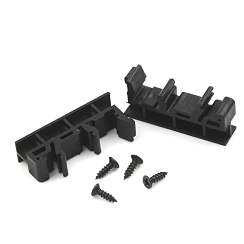 20Sets C45 DIN Rail PCB Mounting Bracket Holder Carrier Clips - size: 20Sets Black