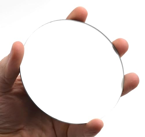 EISCO Concave Mirror, 150mm Focal Length, 3mm Thick, for Lab Work, 4" Dia - size: 4"L x 4"W