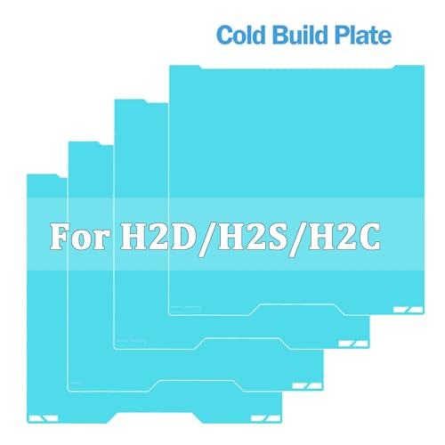 3D Printer Build Plate for Bambu-Lab H2D/H2S,350mm x 320mm, Effortless Print Removal, PLA PETG Compatible, Light Blue - size: H2D/H2S-350mm x 320mm