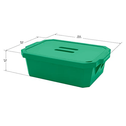 SP Bel-Art Magic Touch 2 High Performance Green Ice Pan; 9.0 Liter Maxi Model, With Lid (M16807-9104) - color: Green, size: 9 L Pan