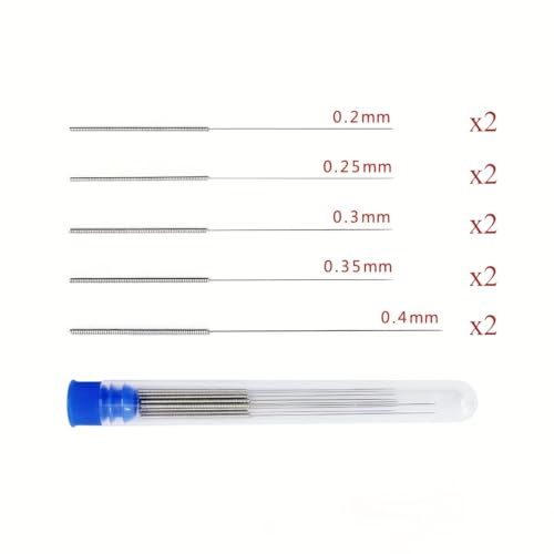 10PCS Stainless Steel Cleaning Nozzle Tool Kit for Car Window Wiper Jets, 3D Printer Extruder, Gas Stove Burner, Shower Head, Needle Tube Unclog Brush Set for Precision Maintenance