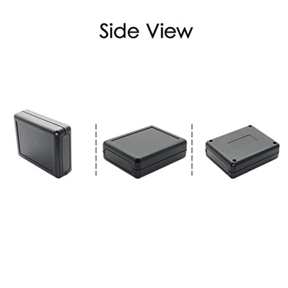 LeMotech Project Box 10 Pieces ABS Plastic Electrical Project Case Small Junction Box for Electronics Black 3.5 x 2.8 x 1.1 inch (90 x 70 x 28 mm) - size: 3.5" x 2.8" x 1.1"(10pc)