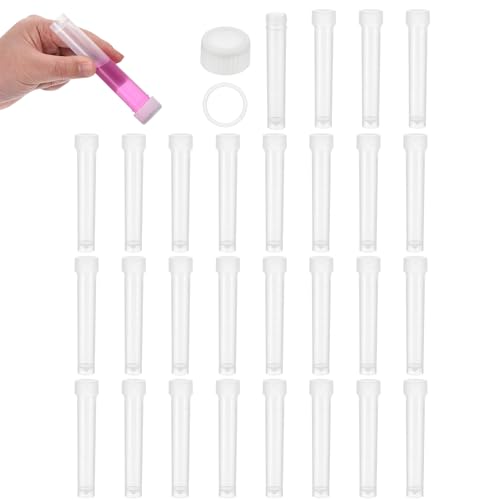 PATIKIL 10mL Plastic Cryogenic Vial, 28Pcs Cryogenic Storage Tube Lab Frozen Test Tube Container Storage Screw Cap for Lab Laboratory Science, White Clear - color: White, size: 10ml