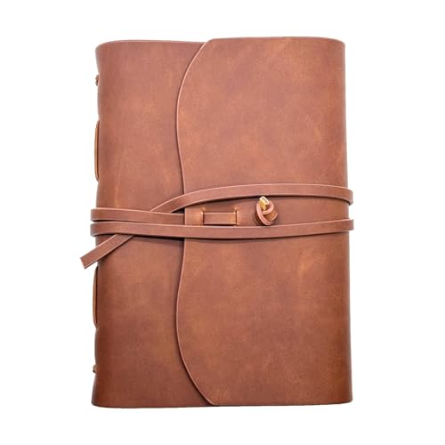 CooLeathor Dark Brown Notebook Journal - Leather Journals for Writing Small Size Diary 5.5x7.5 Inch, Notepad For Women and Man, Gifts,Work,Travel - color: Dark Brown, size: 5"x7"