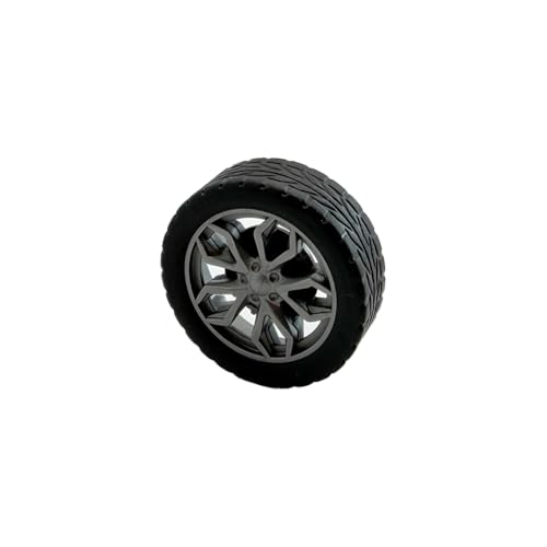 10PCS Toy Wheel Model Car Wheel with 5PCS Round Rod Shaft Axles for DIY Model Toy RC Car Truck Robot Building Project (2.5x38mm) - style: 2.5x38mm