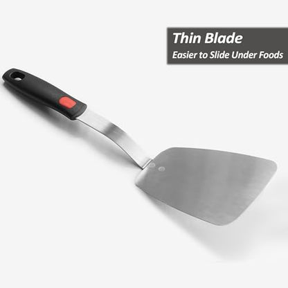 Stainless Steel Flexible Spatula, Thin Metal Turner, X' Large Solid - size: X' Large