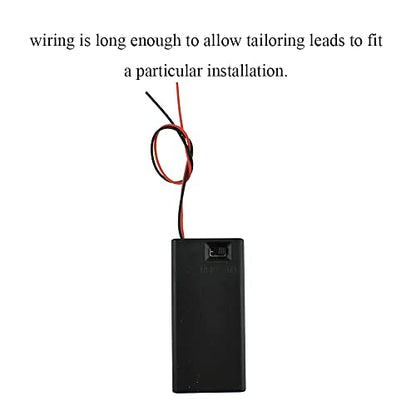 HAHIYO 9V Battery Holder Bundle with Wire Sturdy Cover Durable Snap Contact Build-in Switch Batteries Black Case Easy Install 4 Pieces for Wall Clocks Ham Radio Kids Toys - style: 9V-4P