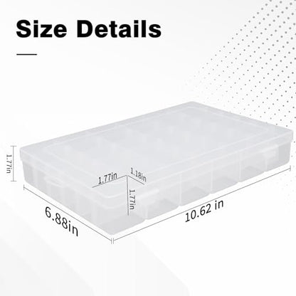 OALCQ 24 Grids 36 Grids 2 Pcs Bead Organizer Box Tackle Box Organizers and Storage Rock Collection Storage Boxes - size: 24 and 36 grids 2 pcs