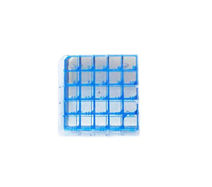 5 PCS Polycarbonate CryoBox Vial Rack, Freezer Storage, 5 x 5 Array, 25 Place Fit for 2ml Cryostorage Freezing Box (Blue) - color: Blue