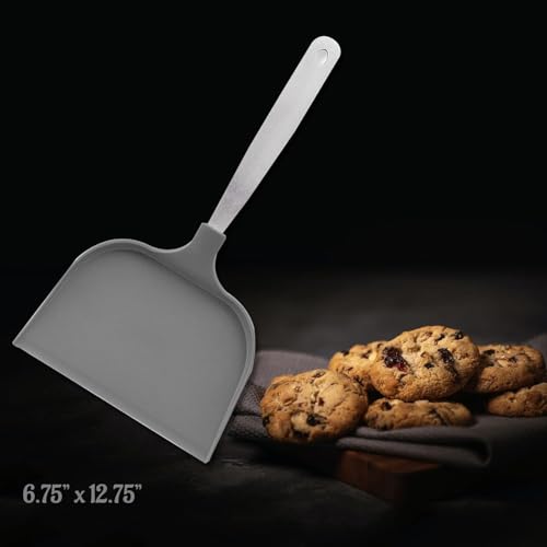 Mrs. Anderson’s Baking Jumbo Cookie Spatula, 18/8 Stainless Steel and Nylon, Over 6-Inches Wide - size: Jumbo 6-Inch Wide, Silicone