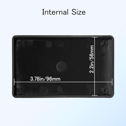 Project Box 8 Pieces Electrical Box Small Junction Box ABS Plastic Enclosure Power Electronic Case Black 3.94" x 2.36" x 0.98"(100 x 60 x 25mm) - color: Black, size: 3.94" x 2.36" x 0.98"
