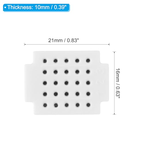 PATIKIL 4pcs Mini Breadboard, Solderless Breadboard Small Breadboard 25 Tie Points Prototype PCB Bread Board Electronics Kit Plates, ZY-25, White - color: White