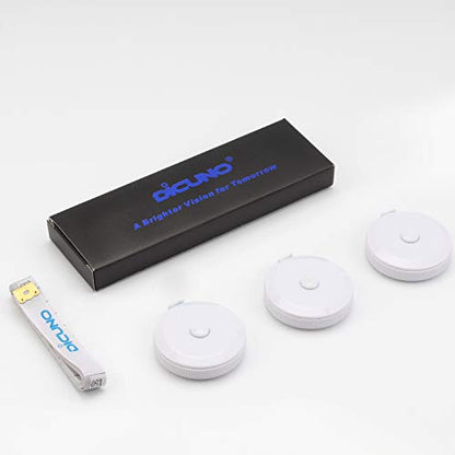 DiCUNO 3-Pack Soft Retractable Measuring Tape, 60-Inch 1.5 Meter, White - color: White*3pcs