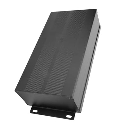 Yctze DIY Hobby Project Box, Aluminum Enclosure Electronic Cooling Case for Circuit Board, Size 55 X 106 X 200mm ((Sand Black with Bent Plate))