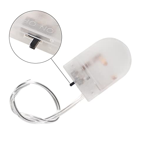 Alinan 5pcs Button Battery Holder Coin Cell Battery Holder with Switch CR2032 1 X 3V Battery Holder Battery Storage Boxes Cover with Wires On ON-Off Switch Socket Container (Clear) - color: Clear