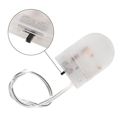 Alinan 5pcs Button Battery Holder Coin Cell Battery Holder with Switch CR2032 1 X 3V Battery Holder Battery Storage Boxes Cover with Wires On ON-Off Switch Socket Container (Clear) - color: Clear