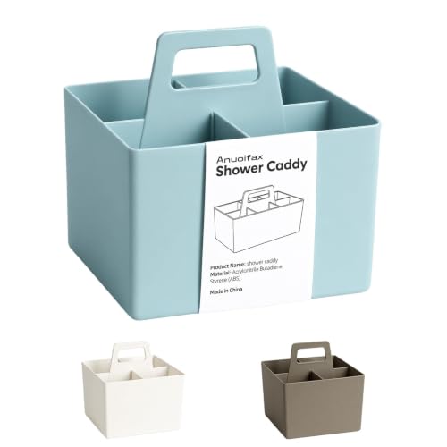 Multipurpose Caddy Organizer with Handle Plastic Desk Storage, Blue - color: Blue, size: Square