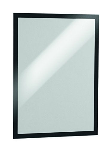 Durable Duraframe Sign Holder, Self-Adhesive, Black, Tabloid Size, 2 Pack - color: Black, size: Tabloid, 11" x 17"