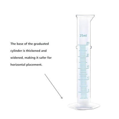 Plastic Graduated Cylinder Set - 25ml/50ml/100ml Measuring Cylinders for Science Lab, Chemistry Experiments, Kids Education - Shatterproof, Durable & BPA-Free (4-Pack 50ml) - size: 50ML