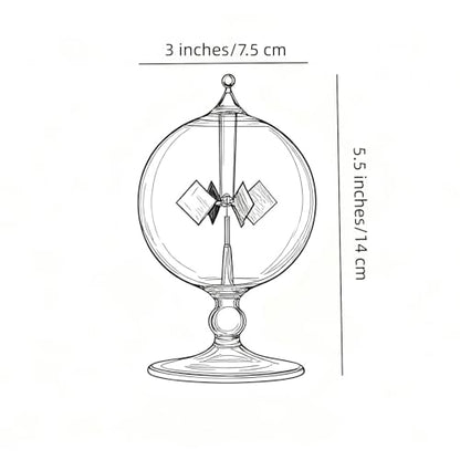 Blue Solar Power Radiometer Sun Light Energy Crookes Spinning Vanes Glass Windmill Gift Home Desk Decoration