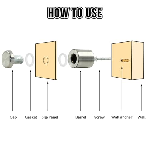 Waziaqoc 12 Pack 3/4 x 1 Inch Stainless Steel Standoff Screws - size: 3/4 x 1 Inch