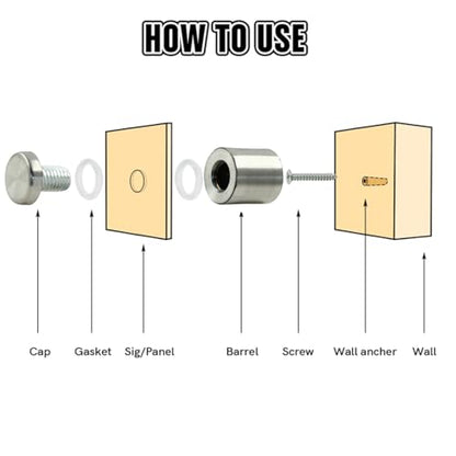 Waziaqoc 12 Pack 3/4 x 1 Inch Stainless Steel Standoff Screws - size: 3/4 x 1 Inch