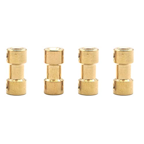 6Pack Vgoohobby Brass Motor Shaft Coupling Coupler Connector Sleeve Joint Adapter for RC DIY Airplane Boat Robot (3mm to 5mm) - size: 3mm to 5mm