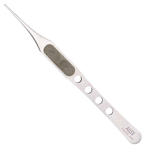 ALLEX Japanese Craft Tweezers Precision Fine Point Tips (Straight), Made in JAPAN, Pointy Tweezers for Crafting, Hobby, Jewelry Detail Work, Japanese Stainless Steel, Silver - color: Silver (Stainless), size: 4.5" Straight