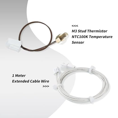 Ender 3 M3 Stud Thermistor, 3D Printer NTC 100K Thermistor by 5Aplusreprap - size: Brass