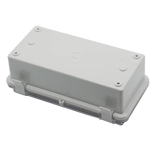 Zulkit Junction Box ABS Plastic Dustproof Waterproof IP65 Electrical Boxes Hinged Shell Outdoor Universal Project Enclosure Clear Cover with 2 Cable Glands 7.9 x 3.9 x 2.8 inch (200x100x70mm) - size: 7.9" x 3.9" x 2.8"