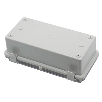 Zulkit Junction Box ABS Plastic Dustproof Waterproof IP65 Electrical Boxes Hinged Shell Outdoor Universal Project Enclosure Clear Cover with 2 Cable Glands 7.9 x 3.9 x 2.8 inch (200x100x70mm) - size: 7.9" x 3.9" x 2.8"