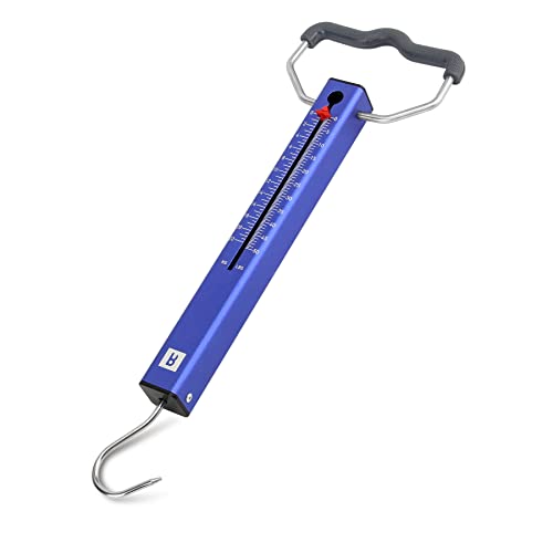 Booms Fishing TS2 Aluminum Tube Fish Scale, Spring Fishing Drag Scale, Easy to Read Hanging Scale, 50 lbs Pull Scales, Widely Used for Hooks Tension, Rigs Tension, Fishing Scale, Luggage Scale - size: 50 lbs