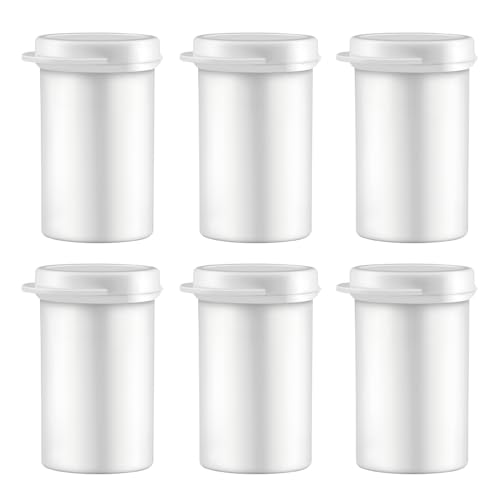 Maymom Water Tight Sample Vials, Bottle, Cup, for Small Parts, Beads; Air Tight; Protect from Light, Prescription Bottle, Rx Vial (24 mL, white) - size: 24 mL 6pc White