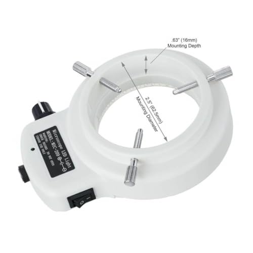 AmScope LED-144W-ZK 144 LED Ring Light Illuminator, White - style: Illuminator