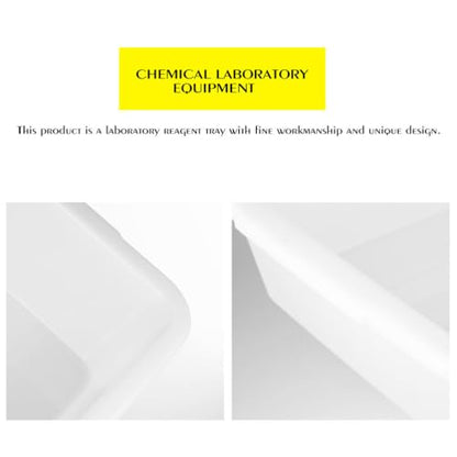 3Pcs Chemical Reagent Containment Tray, Alkali Resistance and Acid Resistance Laboratory Spill Tray, Plastic Laboratory Storage Supplies, Chemical Instrument (Large/Medium/Small)