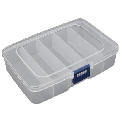 Yosoo Organizer Box, 5 Grids Clear Visible Plastic Accessories Compartment Transparent Container Dividers Craft Case with Adjustable for Beads Art DIY Crafts Jewelry Fishing Tackles Bead Storage