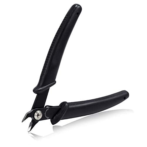 SPEEDWOX Flush Cut Pliers Wire Cutters Small Flush Cutter Pliers Oblique Diagonal Side Cutting Pliers 5 Inches Mini Electronic Scissors Shear Internal Spring Precision Fine Pliers Jewelry Making Tool - size: 5" Internal Spring