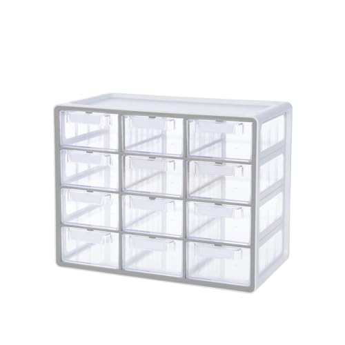 Blue Ginkgo 12-Drawer Storage Cabinet Organizer, Grey, Made in Korea - color: GREY, size: 12 Drawer