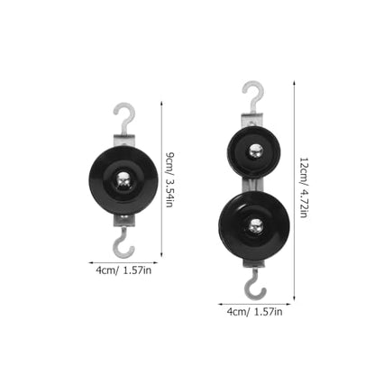 10-Piece Mechanics Pulley Block Set - Heavy Duty Metal Fixed & Movable Pulleys with Ropes, Hooks, STEM Physics Lab Science Kit & Simple Machines Teaching Equipment - size: 12.00X4.00X1.00CM