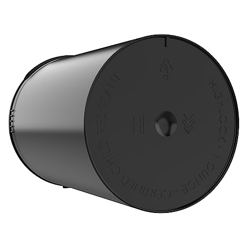 Dragon Chewer 160 Dram CR Plastic Packaging Pop Top Containers - Child Resistant Travel Holder Vial Bottles - 33 qty (Black) - color: Black