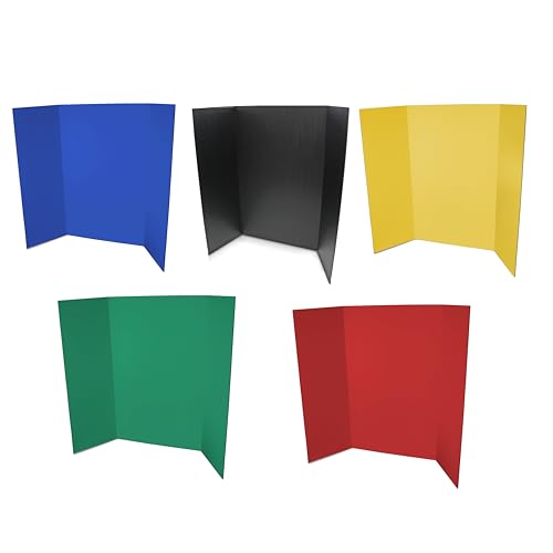 Flipside Products 36” x 48” Project Boards for Presentations, Science Fair, School Projects, Event Displays and Trifold Picture Board, Proudly Made in USA - Assorted Colors - 10 Pack - color: Assorted, size: 10 Pack