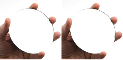 EISCO Concave Mirror - 4" Dia, 150mm Focal Length - 3mm Thick - Glass Labs (Pack of 2) - size: 4"L x 4"W (Pack of 2)