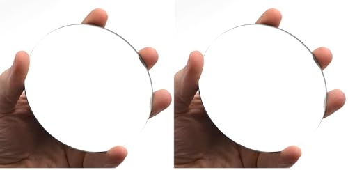 EISCO Concave Mirror - 4" Dia, 150mm Focal Length - 3mm Thick - Glass Labs (Pack of 2) - size: 4"L x 4"W (Pack of 2)
