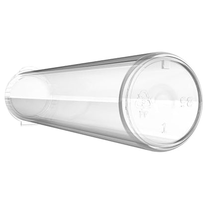 92mm CR Plastic Packaging Pop Top Tubes - Child Resistant Travel Holder Vial Containers - 700 Qty (Clear) - color: Clear