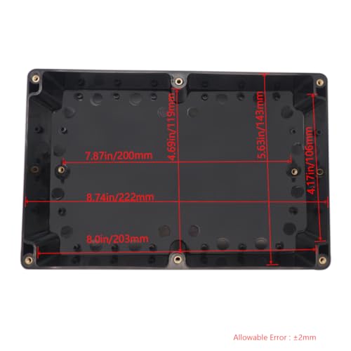 Project Box IP65 Waterproof Junction Box ABS Plastic Electrical Boxes DIY Electronic Project Case Power Enclosure 9.06x5.90x3.43 inch (230 x 150 x87 mm) - color: Black, size: 9.06"x5.90"x3.43"