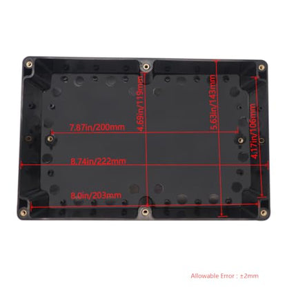 Project Box IP65 Waterproof Junction Box ABS Plastic Electrical Boxes DIY Electronic Project Case Power Enclosure 9.06x5.90x3.43 inch (230 x 150 x87 mm) - color: Black, size: 9.06"x5.90"x3.43"
