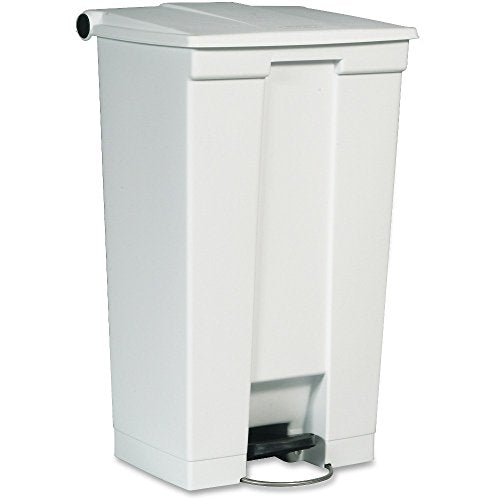 Rubbermaid Commercial Products Step-On Trash Can with Lid, 23-Gallon, White, Hands-Free Sanitary Use Garbage Can for Medical Waste in Hospitals/Lab/Emergency/Patient Rooms - color: White, size: 23 gallon