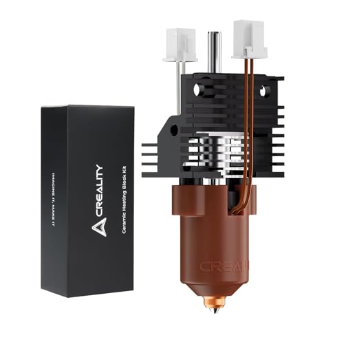 Creality 2025 K1 SE/K1C/K1 Max/K1 Upgrade Ceramic Heating Block Kit, New Version Terminal with Buckle, K1 Series 600mm/s High-Speed Printing Hot End, Extruder Hotend for 3D Printer K1 Series - style: For 2025 K1Max/K1C/K1SE/K1