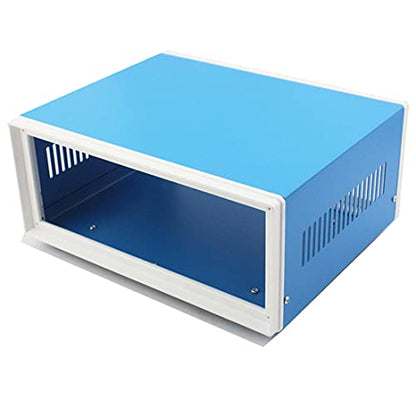 Zulkit Electronic Enclosures Blue Metal Enclosure Project Case DIY Box Junction Case Enclosure Preventive Case (9.1" x 7.3" x 3.9") - size: 9.1" x 7.3" x 3.9"